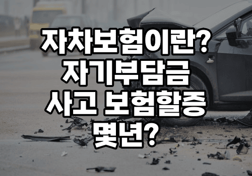 자차보험이란? 자기부담금 사고 보험할증 몇년? 꼭 읽어보세요 - 머니시스팁 자차보험이란? 자기부담금 사고 보험할증 몇년? 꼭 읽어보세요 - 머니시스팁