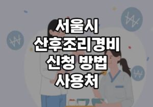 산후조리경비지원