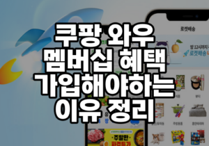 쿠팡와우 멤버십혜택