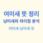 여미새 뜻 썸네일