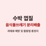 초간단 수박 껍질 음쓰 버리기 썸네일