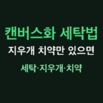 캔버스화 세탁법