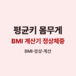 평균키 몸무게 계산기 BMI